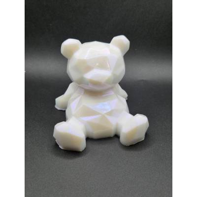 „Geometric Bear“ – Dein stilvoller Begleiter für Smartphone & Deko-Highlight Weiß-lila