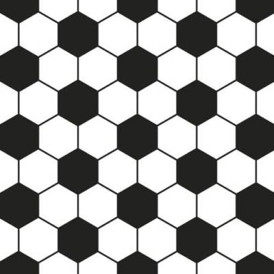 Reststück 1,08m Baumwollstoff Fußball weiß schwarz – Öko-Tex, 140cm breit, Taschen Beutel Kisssen