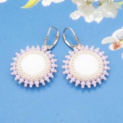 Lässige Ohrringe, rosa, handgemachte Ohrhänger Unikate aus Glasperlen, Ohrschmuck, Geschenkidee für Frauen, Weihnachten