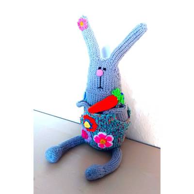 Gehäkelter Hase Kuscheltier 48 cm Handarbeit