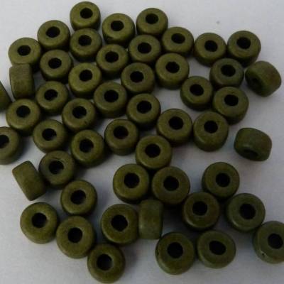 Keramikperlen, Walzen, dunkelgrün, 8x5mm, Schmuckherstellung, Perlen, Keramik, Zylinder, Rondell, Trommel