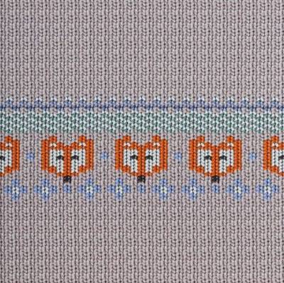 Cosy knitting Fox by Cherry Picking Swafing excl., Panel Strickmuster m. Fuchs Sonderangebot