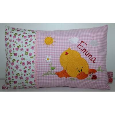 Kleines Entlein & Name - Personalisierte Kissen, Kindergarten, Geschenke, Geburt, Geburtstag, Namenskissen