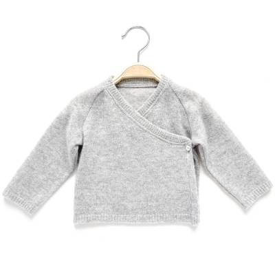 Babyjäckchen 100% Kaschmir grau Größe 68 Upcycling