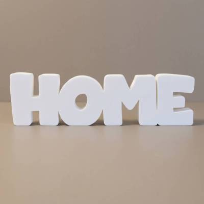 Home Schriftzug aus PLA – Deko für Regal, Sideboard und Fensterbank