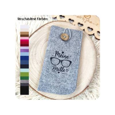 Brillen Etui aus Filz - Meine Brille - verschiedene Farben