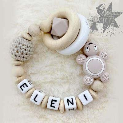 Personalisierter Greifling  / Baby Geschenk mit Namen / Geschenk zur Geburt oder Taufe
