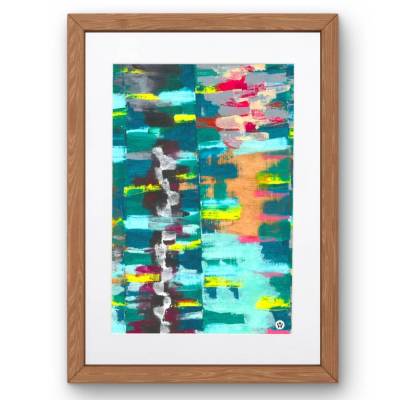 Kunstdruck „Baum“ – Farbspiel zwischen Natur und Bewegung