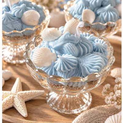 Meeresbrise Muschelkerze | maritime Kerze aus Sojawachs | handgemachte Kerze | Muschel Deko