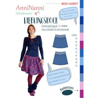 AnniNanni Papierschnittmuster Lieblingsrock v. Blaubeerstern