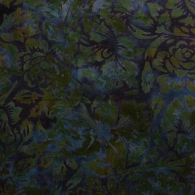 Patchwork Batik Rosen auf dunklem Hintergrund