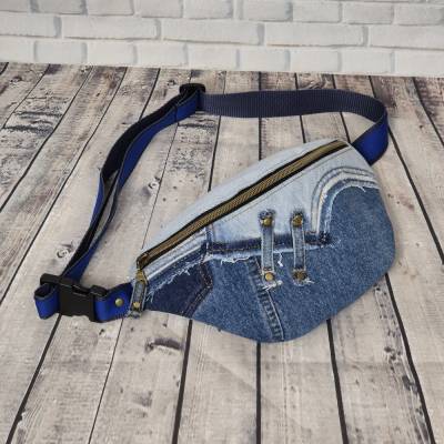 Handgemachte Bauchtasche aus Jeans – einzigartiges Upcycling-Unikat