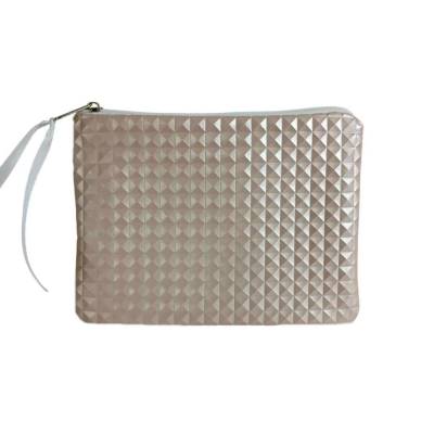 Kosmetiktasche Schminktasche Kramtäschchen Kunstleder Nietenoptik ROSA