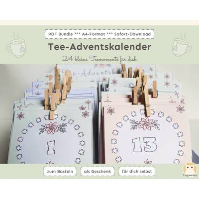 Tee-Adventskalender zum Basteln | DIY-Adventskalender für Teefreunde zum Verschenken