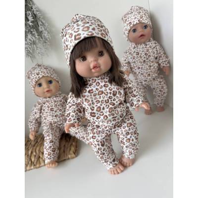 Puppenkleidung für Paola Reina Minikane 34–36 cm, Baby Born Little 36 cm, Baby Annabell 36 cm – Pullover, Hose und Mütze
