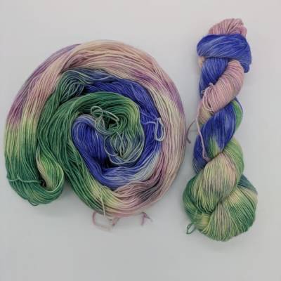 Sockenwolle handgefärbt 4-fach 100g 420m