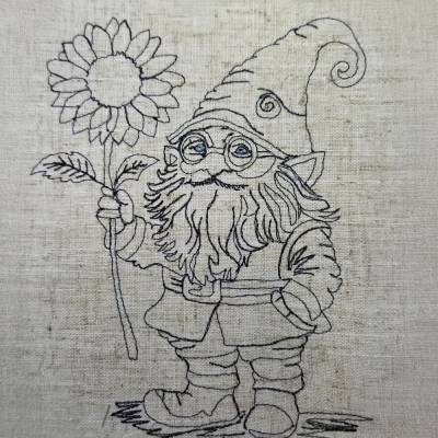 Stickdatei Gartenzwerg Scribble Set