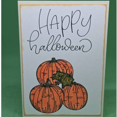 Halloweenkarte / Kürbiskarte Halloween / Happy Halloween Karte / Halloween Grußkarte / Halloweenparty Einladung