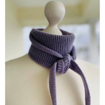 Mini-Schal * Scarf 100% Cardiff Kaschmir braun * Handgestrickt * Halstuch * Sofort lieferbar