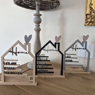 Personalisiertes Familienschild zum Aufstellen