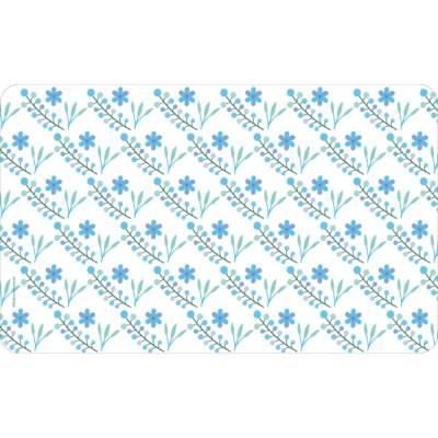 Frühstücksbrettchen Blaue Blümchen, mit kleinen Blumen all over