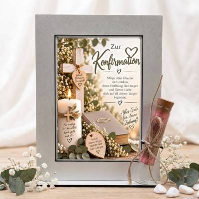 Geldgeschenk zur Konfirmation – Konfirmationsgeschenk mit Kreuz & Fisch