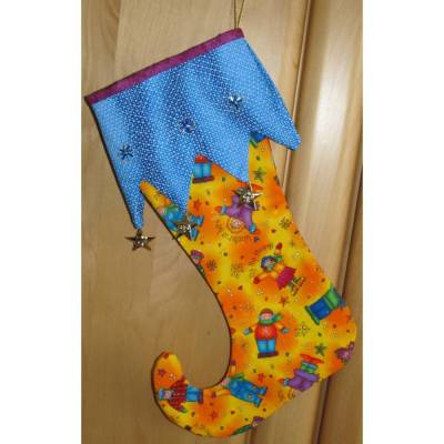 Nikolausstiefel Kinder- mit Perlen und Sternenanhänger - gefüttert - #102