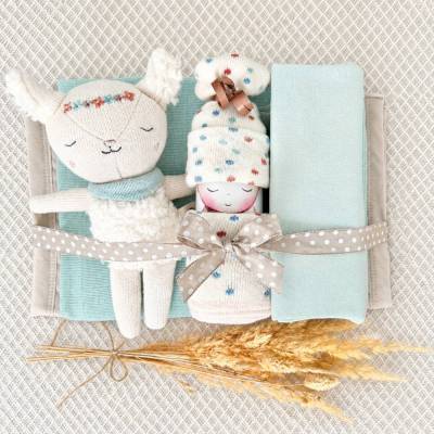 Babygeschenk neutral - Windelbaby mit Lamm