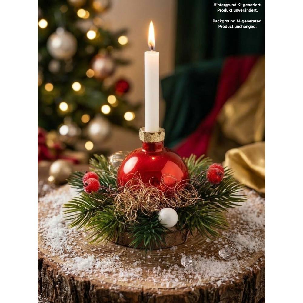 Weihnachtskugel Kerzenhalter, Advent Kerzenhalter, Weihnachten Kerzenhalter, Windlicht Weihnachtskugel, Weihnachten