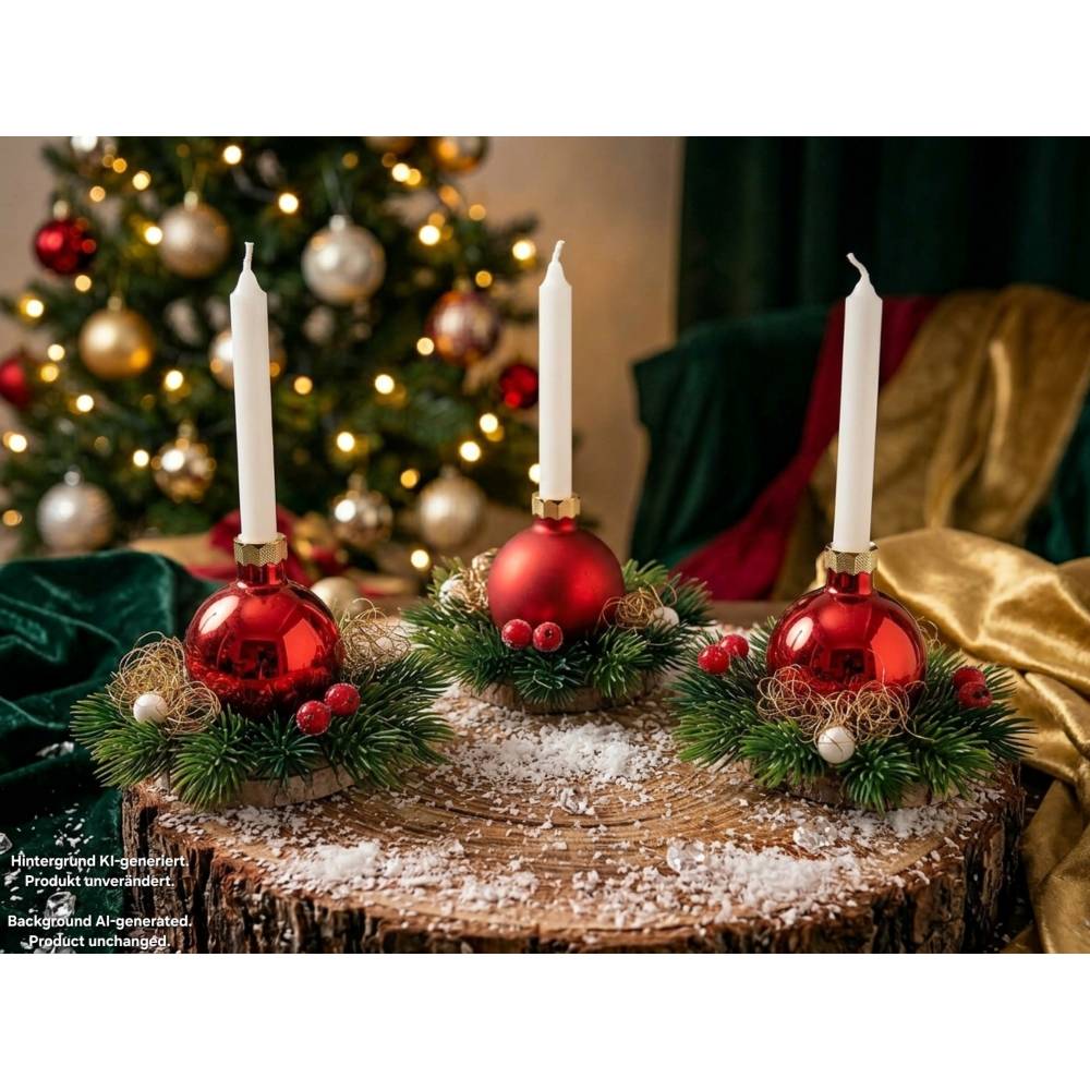 Weihnachtskugel Kerzenhalter, Advent Kerzenhalter, Weihnachten Kerzenhalter, Windlicht Weihnachtskugel, Weihnachten