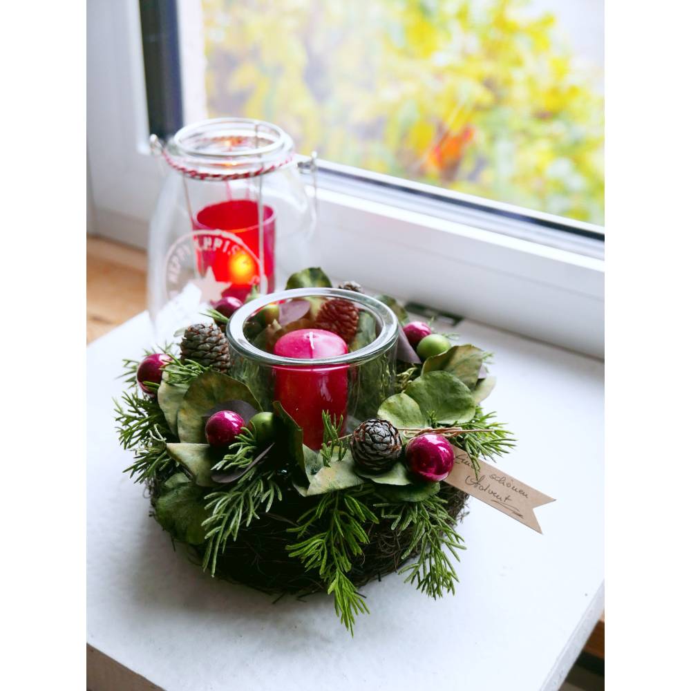 Adventskranz mit Eukalyptus