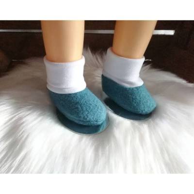 Frühchen Schuhe aus Wollwalk und Bündchenstoff – Frühchenbaby – Geschenk zur Geburt
