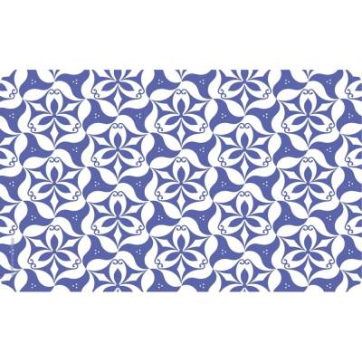 Frühstücksbrettchen Orientalisches Blumenornament in Blau-Weiß