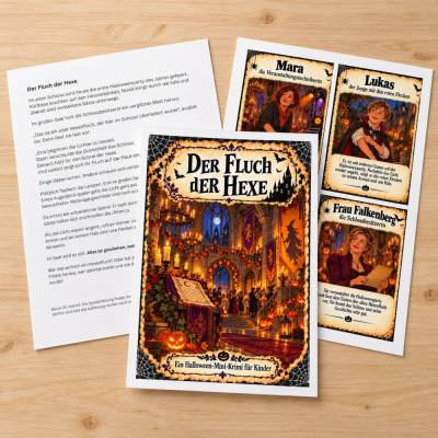 Der Fluch der Hexe – Halloween-Minikrimi für Kinder als PDF zum Ausdrucken