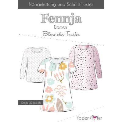 Papierschnittmuster FENNJA von fadenkäfer, Bluse oder Tunika