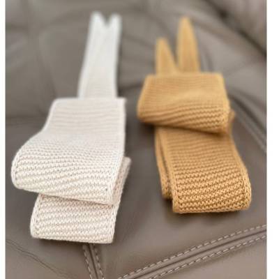 Kaschmir Mini-Schal gestrickt im Sophie-Stil natur Kaschmir & Premium Merinowolle Halstuch sofort lieferbar