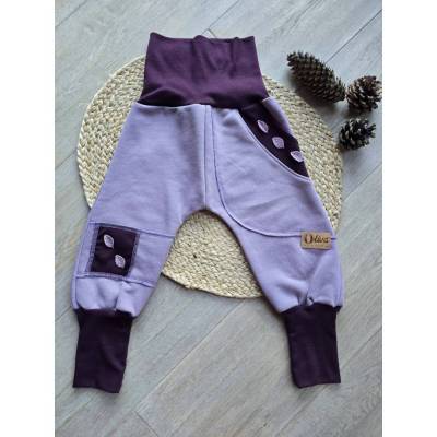Mädchenhose Beere Kinder Pumphose mit Blatt 92/98 Organic dickerem Sweat Übergangshose