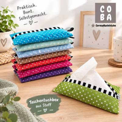 Tatüta Taschentüchertasche grau – Stoffhülle für Taschentücher – praktisch für unterwegs – Geschenk für Frauen handmade