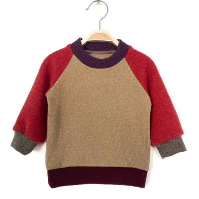 Kaschmirpullover Größe 74 braun rostrot / Upcycling Babypullover aus Kaschmir