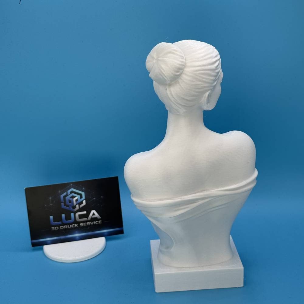 Kunst Damenbüste Weiß 20 cm 3D Druck Skulptur Wohnaccessoires Deko Bild 5