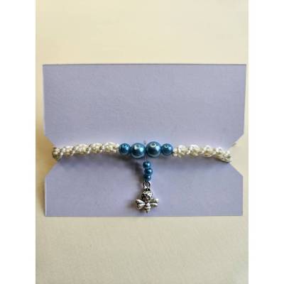 Perlenarmband im Makramee-Stil – handgeknüpft, verstellbar 16–20 cm