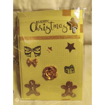 Weihnachtskarte handgemacht – festliche Grußkarte mit Metallic-Effekt