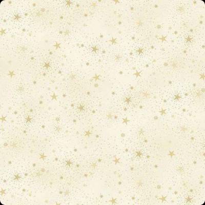 Adorn - by Makower UK  - Cremfarbener Weihnachtsstoff mit kleinen Sternen und Pünktchen