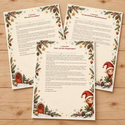 Wichtel-Adventskalender für Geschwister – 37 Tage Wichtel-Komplettset als PDF