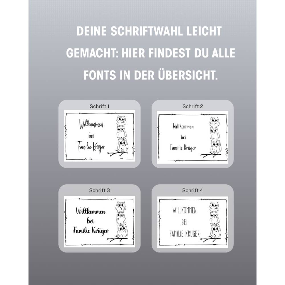 Elegantes Schiefer‑Türschild – personalisiertes Haustür‑ und Klingelschild mit individueller Gravur Bild 2