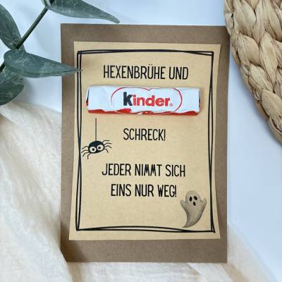 Halloween Mitgebsel PDF zum Ausdrucken,  Schokolade Geschenk, Halloween Süßigkeiten Verpackung, Hexen Spruch, Kinder