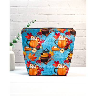 Projekttasche | Bobbeltasche | handgenähte Baumwolltasche | Strickprojekttasche | Wollaufbewahrung