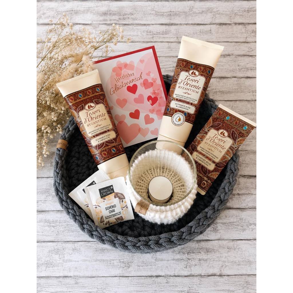 Luxus Wellness Geschenkset | Geschenk für Mama | Wellnesskorb handgemacht | Geschenkbox Frau | Geburtstag Geschenk