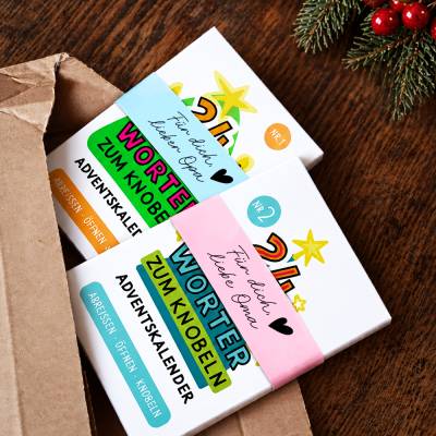2 Adventskalender für Oma und Opa – 48 Sprichwörter-Bilderrätsel im Set