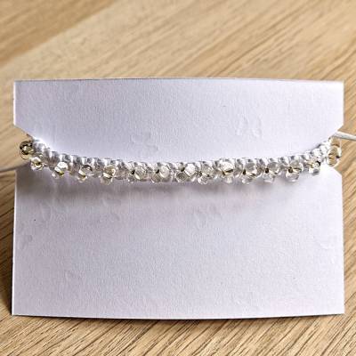 Perlenarmband aus Glasperlen – handgeknüpftes Makramee-Armband, 16–20 cm